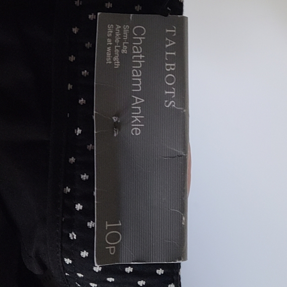 Talbot's Chatham Ankle pants black, 10P Petite NWT - Picture 2 of 3